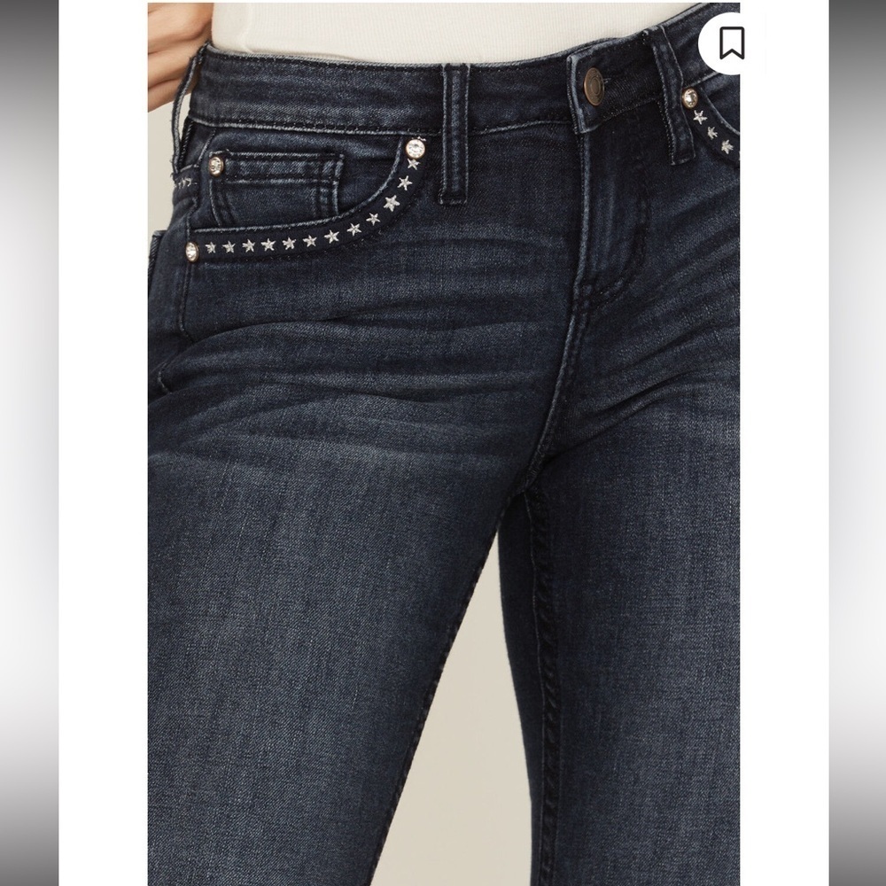 SHYANNE WOMEN'S MR. FLARE STARS & STRIPES FLARE JEANS size 30x34 new w/o tags - Picture 4 of 14